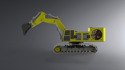 1比14卡特彼勒6015B履带挖掘机模型3D图纸 Solidworks设计缩略图